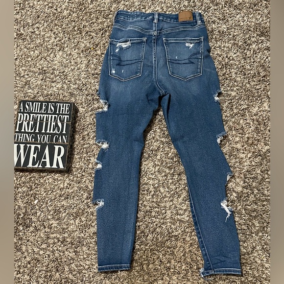 American Eagle Women’s Distressed Curvy Super Hi-Rise Jeggings X-Short size 6 - Picture 6 of 6